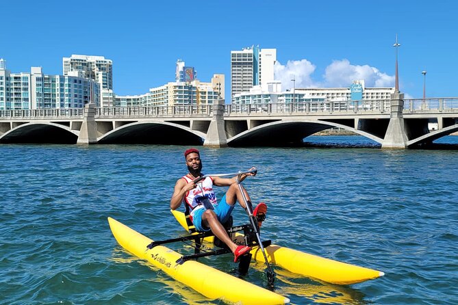 Adventure Water Bike in Condado Lagoon, San Juan - My booking call for Aqua Bikes Kayak and PaddleBoard Rentals