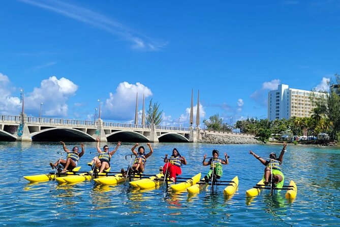 Adventure Water Bike in Condado Lagoon, San Juan - Getting to HoldMyBags and starting on time