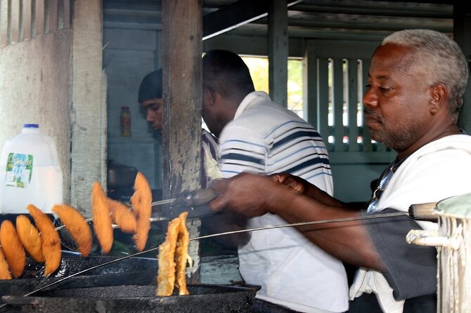 Boriken Flavor: Roast Pork Hwy, Rum Tasting, Loiza Fritters - La Placita de Santurce: Tropical Fruit Snacks That Set the Tone