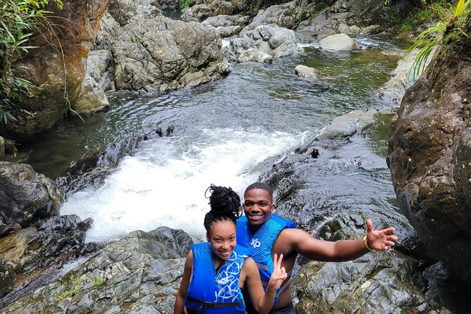 El Yunque Rainforest - Waterslide, Cliff jump, and Rope swing! - Natural Pool Playtime: Waterslide, Rope Swing, and Cliff Jumps