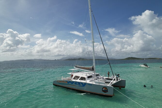 Icacos: Luxury Sailing Catamaran All Inclusive Beach and Snorkel - Water toys and open bar setup, what is included and what costs extra
