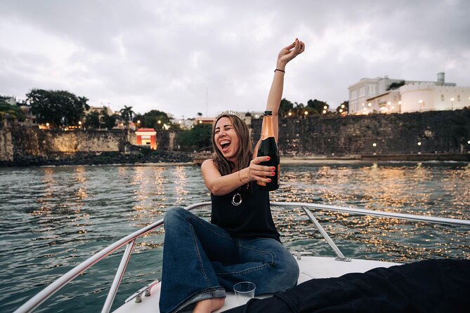 Private Old San Juan Bay Boat Sunset-Night Cruise - Champagne, charcuterie, and the music setup: how the vibe stays fun
