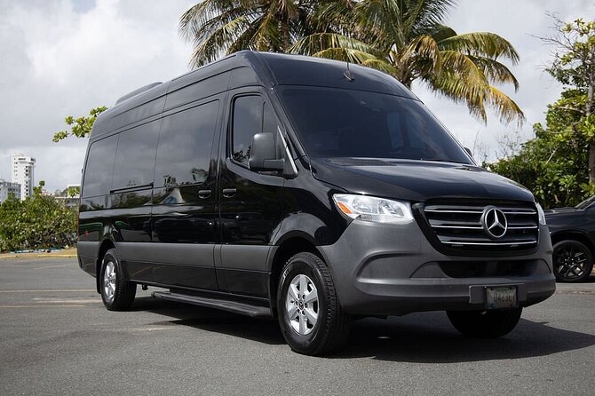 Puerto Rico Island Wide Private Transfers, 14Pax Lux Sprinter Van - From San Juan Airport to Your Hotel or Cruise Port: The Pickup Flow