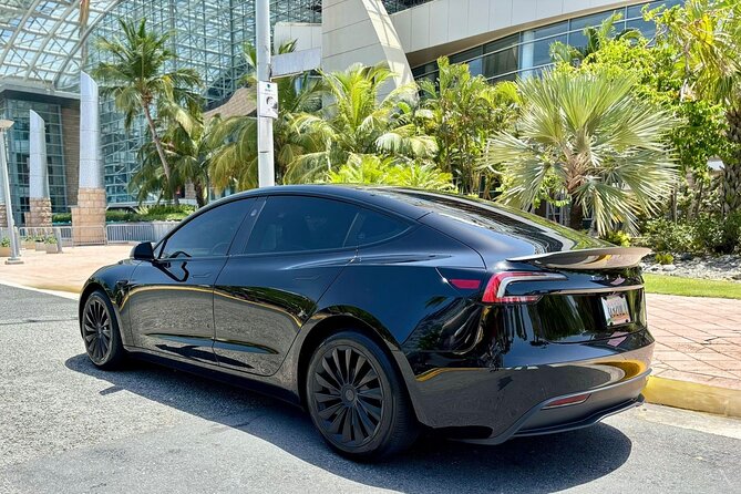 Puerto Rico Island Wide Private Transfers, Tesla 3 Luxury Sedan. - After dark and overnight hours: the $25 consideration