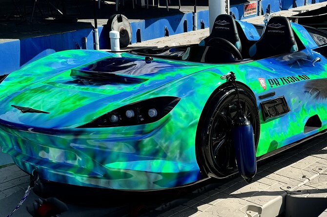 San Juan PR Watersports Car Rental Green McLaren - San Juan Bay Jet Car Basics: What You’re Actually Riding