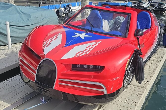 San Juan Watersports Car Rentals Red Bugatti - Why a water jet car in San Juan Bay feels different