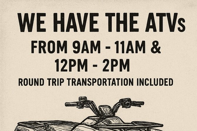 Single ATV Experience: Free Piña Colada + Hacienda Transfer - Hotel pickup in San Juan, and the ride to the hacienda