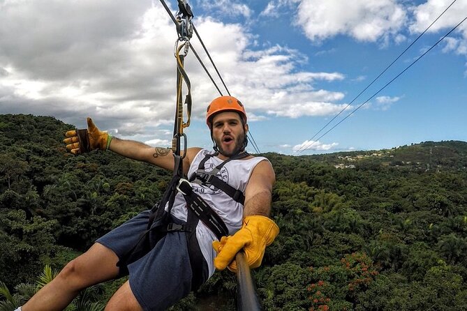 Zipline Canopy Tour with Transport from San Juan - The course: 8 zipline sections, and where the best views tend to happen