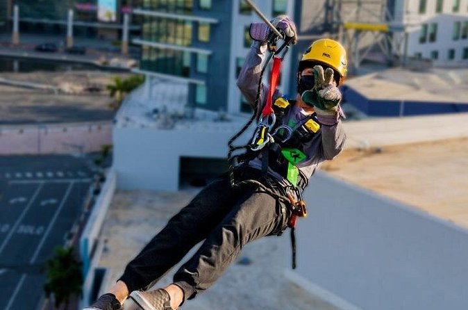 Zipline Sky Bull in Urban Environment in Toroverde urban park San Juan - The Sky Bull Course: Three Parallel Zips From 90 Feet